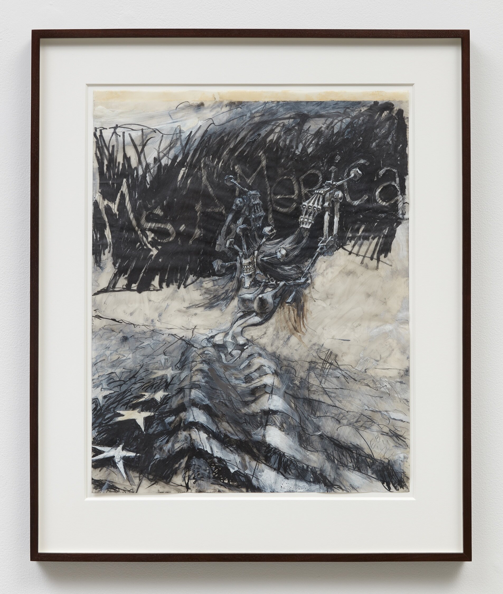 Ed Bereal, <i>Untitled (Preparatory Sketch)</i>, 1992. Oil and graphite on vellum 24 x 19 in (61 x 48.3 cm)